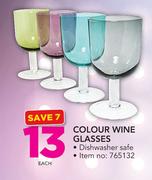 Colour Wine Glasses-Each
