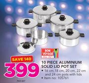 Bon Voyage 10 Piece Aluminium Solid Lid Pot Set-Per Set