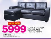 L shaped couches at game store