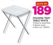 Folding Tray Table White