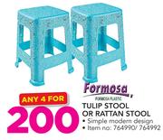 Formosa Tulip Stool Or Rattan Stool-For 4