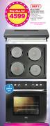 Defy 60cm Oven, Hood and Solid Hob Black DCB006