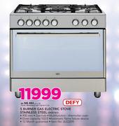 Defy 5 Burner Gas Electric Stove Stainless Steel DGS161