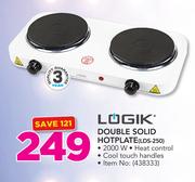 Logik Double Solid Hot Plate LDS-250