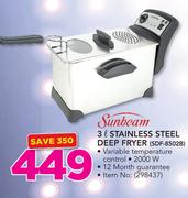 Sunbeam 3Ltr Stainless Steel Deep Fryer SDF-8502B