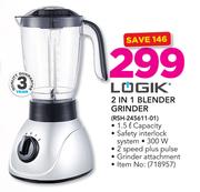 Logik 2 In 1 Blender Grinder RSH-245611-01