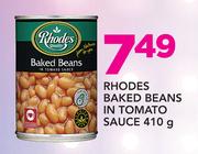 Rhodes Baked Beans In Tomato Sauce-410gm