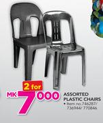 Assorted Plastic Chairs-2's