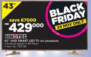 Sinotec 43” UHD Smart LED TV (STL-43D6000UM)