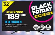 Telefunken 32” HD LED TV (TLEDD-32HD)