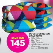 Double Or Queen Comforter Including 2 Matching Pillowcase-Each