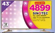 SINOTEC 43” UHD Smart LED TV (STL-43D6000UM)