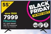 Hisense 55” UHD Smart LED TV (55N3000UW)