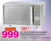Defy 28Ltr Electronic Microwave Oven Metallic (MW M2822MG)