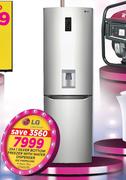 LG 354Ltr Silver Bottom Freezer With Water Dispenser GC-F49SLQW