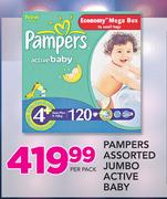 Pampers Assorted Jumbo Active Baby