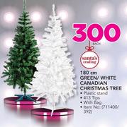 Santa's Trading 180cm Green/White Canadian Christmas Tree