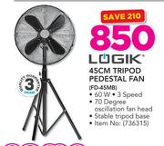 Logik 45cm Tripod Pedestal Fan FD-45MB