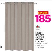 Always Home Eyelet Unlined Panema Natural Curtain
