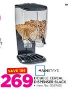 Mainstays Double Cereal Dispenser Black