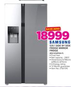 Samsung 535Ltr Side By Side Fridge Mirror Fridge RS51K54F02 F