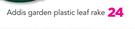 Addis Garden Plastic Leaf Rake
