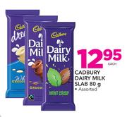 Cadbury Dairy Milk Slab Assorted-80gm Each