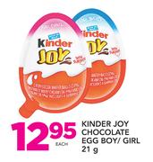 Kinder Joy Chocolate Egg Boy/Girl-21gm Each