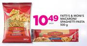 Fatti's & Moni's Macaroni/Spaghetti Pasta-500gm Each