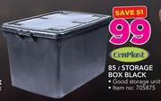 Cenpalst 85Ltr Storage Box Black