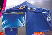 Discovery Adventures Instant Gazebo 3 x 3m With 2 Side Panels Blue