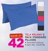 Tela Milano 2 Pack Standard Pillows