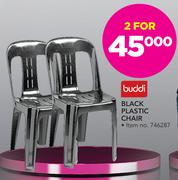 Buddi Black Plastic Chair-For 2