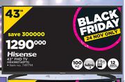 Hisense 43" FHD TV HE43M2160FTS