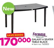 Formosa Galaxy 6 Seater Table Black