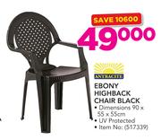 Antracite Ebony Highback Chair Black