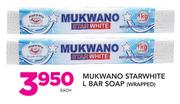 Mukwano Starwhite L Bar Soap Wrapped-Each