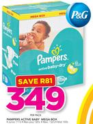 Pampers Active Baby Mega Box(Junior 111's/Maxi Plus 120's/Maxi 132's Or Midi 150's)-Per Pack