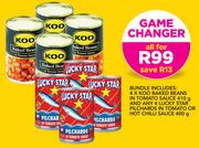 4 xBaked Beans In Tomato Sauce 410g & Any 4 Lucky Star Pilchards In Tomato/Chilli Sauce 400g-For All