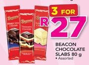Beacon Chocolate Slabs-3x80g