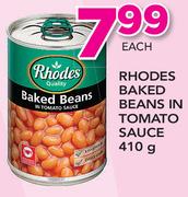 Rhodes Baked Beans In Tomato Sauce-410g