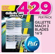 Gillette Mach3 Blades-16's Per Pack
