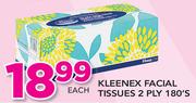 Kleenex Facial Tissues 2Ply-180's Each