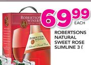 Robertsons Natural Sweet Rose Slimline-3Ltr
