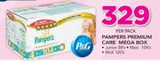 Pampers Premium Care Mega Box(Junior 88's/Maxi 104's Or Midi 120's Pack)-Per Pack