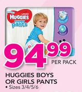 Huggies Boys Or Girls Pants(Size 3/4/5/6)-Per Pack