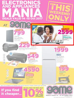 Game Namibia : Windhoek Electronic & Appliances Mania(14 Oct - 15 Oct 2017), page 1