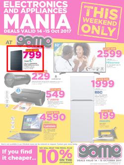 Game Namibia : Windhoek Electronic & Appliances Mania(14 Oct - 15 Oct 2017), page 1