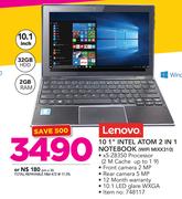 Lenovo 10 1" Intel Atom 2 In 1 Notebook WiFi MIXX310