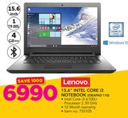 Lenovo 15.6" Intel Core i3 Notebook Ideapad 110